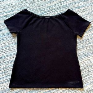 Ann Taylor black off shoulder or Boatneck Bodycon top